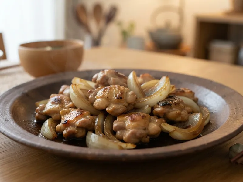 鶏もも肉と玉ねぎのレモンしょうゆ焼き