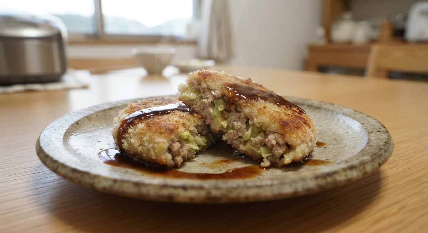 揚げない！豚ひき肉のキャベツメンチカツ風