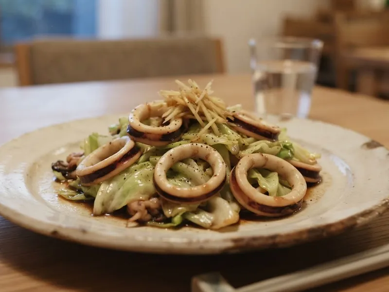 いかとキャベツのオイスター炒め