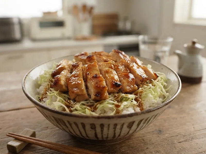 鶏むね肉の照り焼き丼