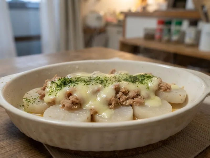 長芋とツナのレンジチーズ焼き