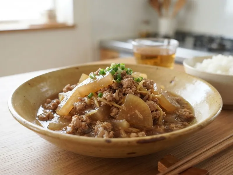 ひき肉と大根のそぼろ煮