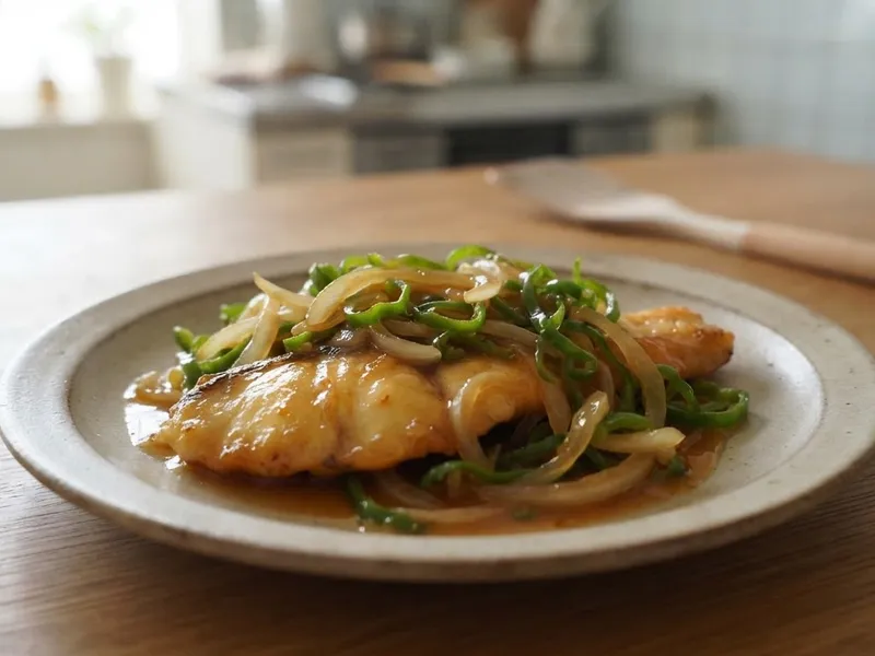 白身魚の甘酢あんかけ