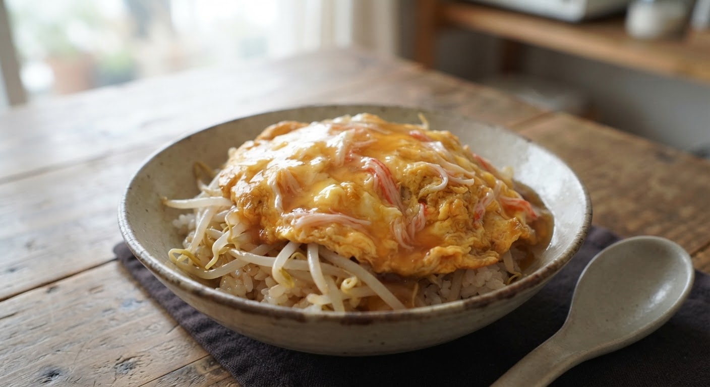 もやしと卵の天津飯