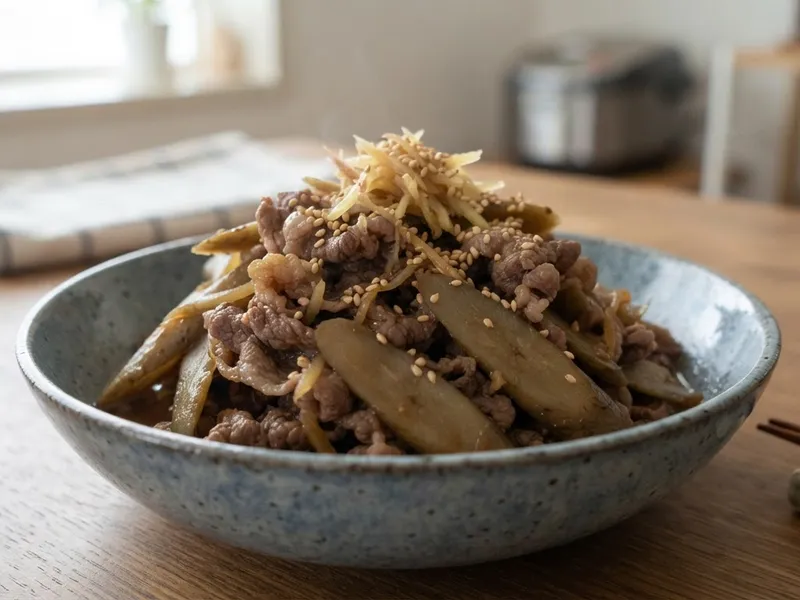 牛肉とごぼうのしぐれ煮風