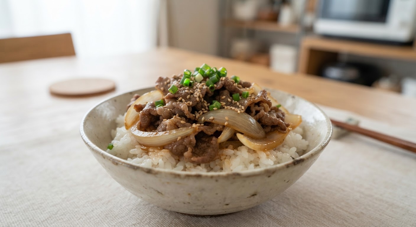 牛こまの焼肉丼