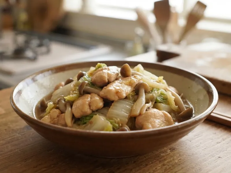 鶏むね肉と白菜のうま煮