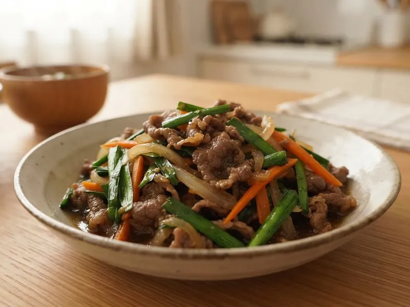 牛肉のプルコギ風炒め