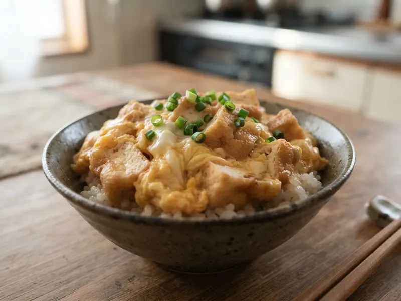 厚揚げの卵とじ丼
