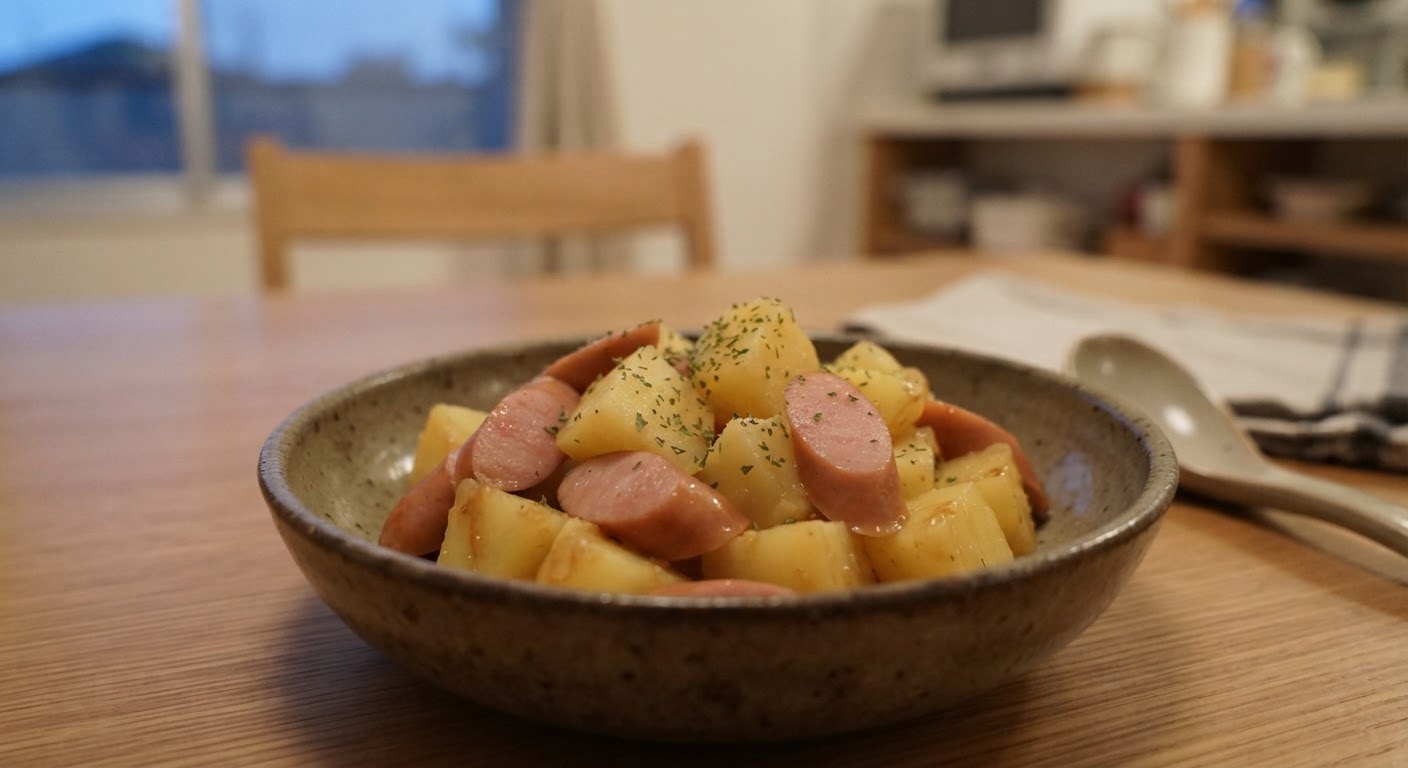 じゃがバタウインナーのレンジ蒸し